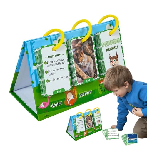 Teksome Animal Cognition Flash -Karten, Tierflash -Karten für Kinder - 69x Fun Realistic Animal Flash Cards | Pädagogisches Matching -Spiele -Spiel mit englischen Wörtern, Vokabularbuilder für Kinder von Teksome