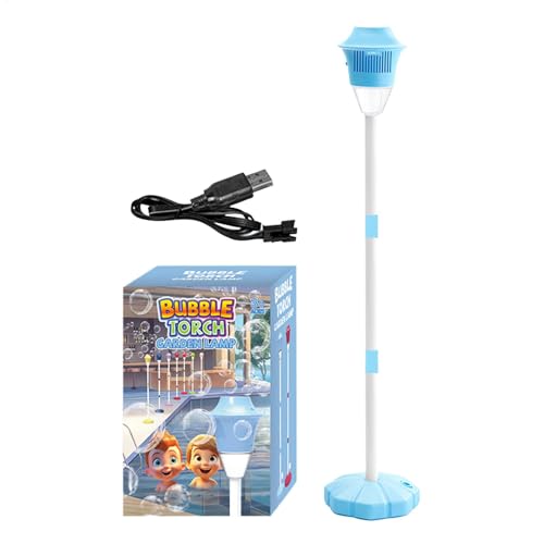 Teksome Bubble Torch Gartenlampe, Bubble Machine mit Lichtern und Musik | Automatische kinderfreundliche Blasenbrenner - Spielzeugmaschine im Freien für Kinder Mädchen von Teksome