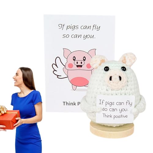 Teksome Emotionale Unterstützung Stricktiere, Positive Häkelpuppe,Stricken emotionale Puppe mit positiver Bestätigungskarte - Lustige süße handgefertigte Tierdekor für Kinder Teen Erwachsene Männer Teksome Emotionale Unterstützung Stricktiere, Positive Häkelpuppe,Stricken emotionale Puppe mit positiver Bestätigungskarte - Lustige süße handgefertigte Tierdekor für Kinder Teen Erwachsene Männer von Teksome