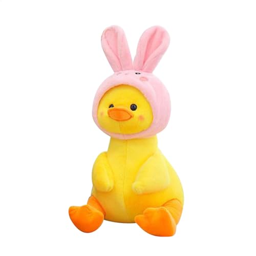 Teksome Ente Sticky, ausgestopfte Entenplüsch - 9,84 Zoll süße gelbe Ente Plüschpuppe,Baby Schlafkumpel, Sofa -Kissen, Dekorationsmaterial, Tierheimdekor für themenbezogene Partys von Teksome
