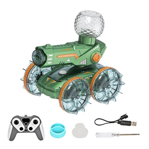Teksome Fernsteuerauto - Outdoor RC Boote & Geländefahrzeuge,LED-Fernsteuerung mit Wasserspritzer für Felsengelände Indoor Drifting Outdoor - und Poolrennen Langstrecken- von Teksome