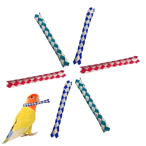 Teksome Fingerfallen für Kinder, Kauspielzeug für Papageien, chinesische Fingerfalle, klassisches, buntes Vogel-Kauspielzeug für Geburtstagspartys, Geschenktütenfüller Teksome Fingerfallen für Kinder, Kauspielzeug für Papageien, chinesische Fingerfalle, klassisches, buntes Vogel-Kauspielzeug für Geburtstagspartys, Geschenktütenfüller von Teksome