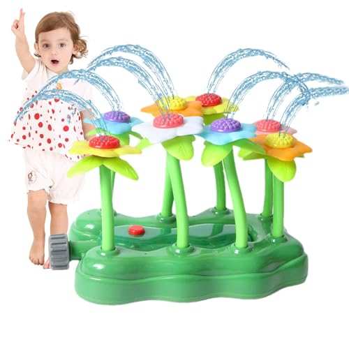 Teksome Kindersprinkler für den Garten,Sprinkler für Kinder | Blumenförmige drehbare niedliche Wassersprinkler für Kinder,Buntes multifunktionales Wasserspielzeug für den Außenbereich, tragbares von Teksome