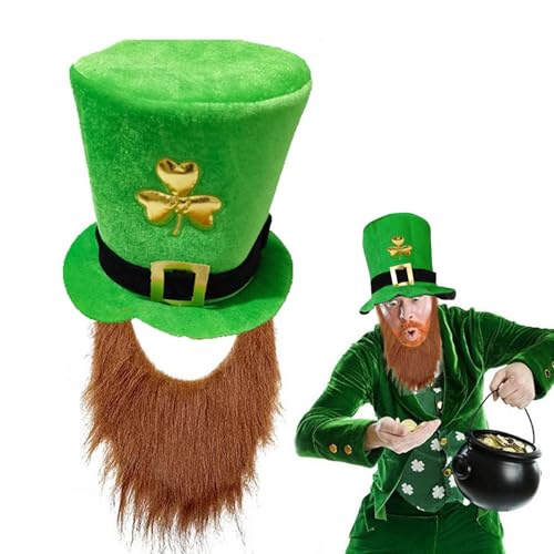 Teksome Koboldhut, Koboldkostüm - Grüne irische Feiertagskopfbedeckung | St. Patrick's Day-Accessoires, irische Festival-Kleeblatt-Kostüme für Teenager und Erwachsene Teksome Koboldhut, Koboldkostüm - Grüne irische Feiertagskopfbedeckung | St. Patrick's Day-Accessoires, irische Festival-Kleeblatt-Kostüme für Teenager und Erwachsene von Teksome