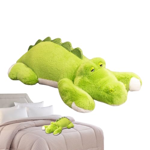 Teksome Krokodilgefüllter Tier, Krokodilplüsch - Wildes Leben Plüschpuppe | Sofa Kissen entzückende Hugger, Fisch langes Umarmungskissen für Wohnzimmer, Schlafzimmer, Wohnkultur von Teksome