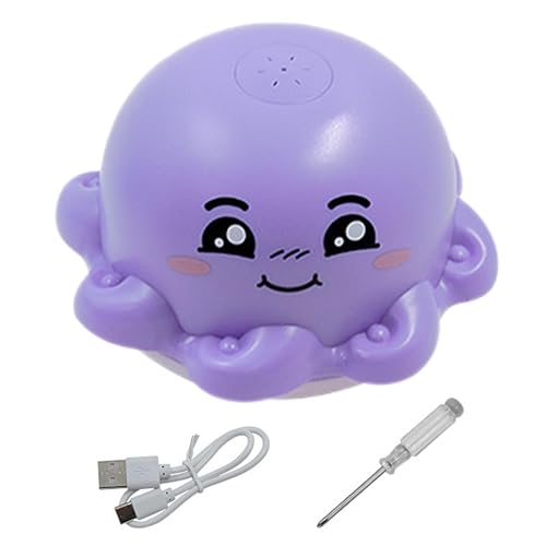 Teksome Oktopus-Badespielzeug, Wasserspray-Oktopus - Leuchtendes Sprinkler-Spaß-Oktopus-Spielzeug für Kinder | Robustes und interaktives Badzubehör für Kinder, Badespaß in der Badewanne von Teksome