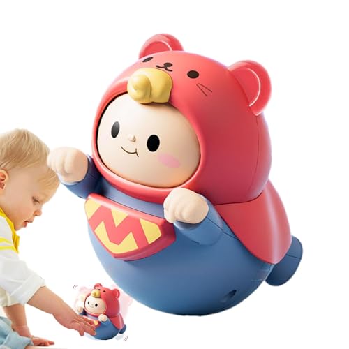 Teksome Poly Toy Pig,Schwein Wobbler Spielzeug, Schweine-Wobbler-Rasselspielzeug mit Glockengeräuschen, Beruhigende sensorische Fidget-Puppe, Poly-Spielzeug für Kinder, Kleinkinder, Jungen und von Teksome