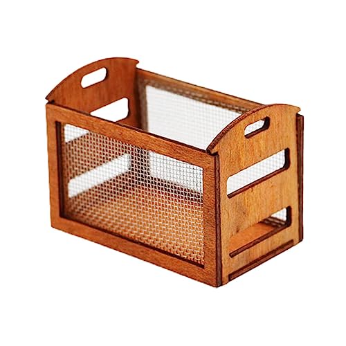 Teksome Puppenhaus Miniaturbrotkorb, Puppenhaus winzige Körbe - Dekorative Exquisite kleine Möbelholzschmuck | Miniatur -Szenenmodell, kleines Hausmodell für Mädchen, Kinderdekoration von Teksome