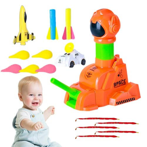 Teksome Raketenstart-Spielzeug für draußen, Raketenstart-Set,Lustiges Outdoor-Spielzeug für Kinder - Raketenauto-Startspielzeug für den Außenbereich, enthält 2 Raketen, 1 Auto, 1 Flugzeug, 5 runde von Teksome