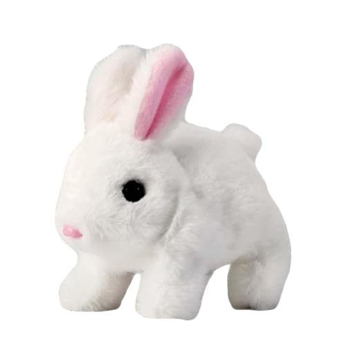Teksome Realistic Bunny Toy - Interactive Bunny Plüsch, elektronisches Plüschhüpfen -Kaninchenspielzeug mit Springen, Zucken und Schütteln von Ohren, gefülltes Kaninchen -Plüschspielzeug für Ostern von Teksome