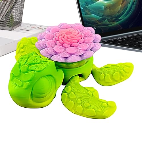 Teksome Schildkröten Figur | Leuchtet Im Dunkeln 3D Gedruckte Schildkröte | Bewegliches Fidget Spielzeug Tierfiguren Für Erwachsene Männer Frauen Geburtstag Büro Deko Partys Geschenkideen von Teksome