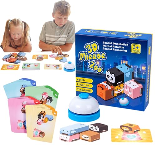 Teksome Tierpuzzle,Tierpuzzle für Erwachsene - Lustige Puzzle-Spielzeuge | Papierpuzzle für Kinder, Spiegeltierpuzzle, DIY-Lernspielzeug für Kinder ab 3 Jahren von Teksome