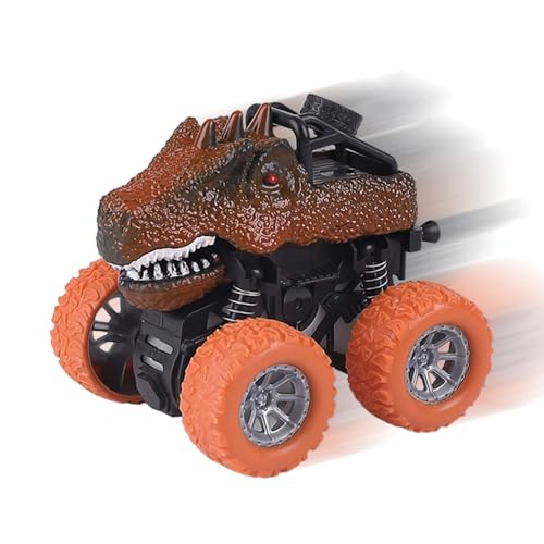 Teksome Trägheitsauto,Pädagogische Dinosaurierautos - Reibungsspielzeug, Tierautospielzeug, Lernspielzeug für Kinder Jungen und Mädchen im Alter von 3–8 Jahren, Geschenke für Geburtstags von Teksome