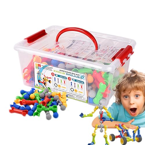 Teksome Verbindet Bauspielzeug und ineinandergreifende Blöcke | Kinder Bauen Stem-Spielzeug - Kreatives Bildungsset zur Gehirnentwicklung, Bausteine ​​für Kinder von Teksome