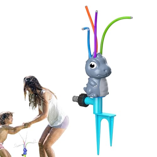 Wassersprinkler für Kinder, Sprinkler zum Spielen im Freien | Dinosaurier-Wassersprinkler, rotierendes Wasserspielzeug für den Außenbereich - Spray Toys Hinterhofspiele für spielerische Sommeraktivitä von Teksome