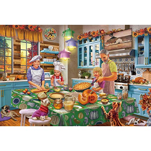 Tektalk 1000 Piece Wooden Puzzle Jigsaw Puzzle for Teens & Adults - Thanksgiving Dinner von Tektalk