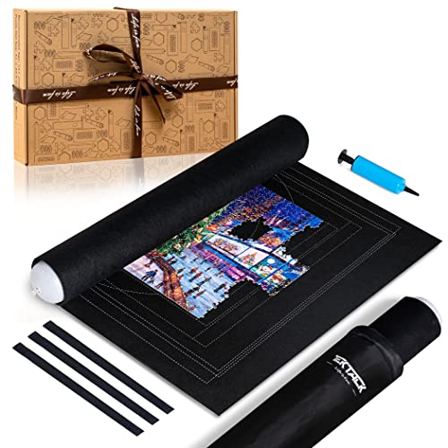 Tektalk Design mit höherer Kapazität, Puzzle-Rollmatte mit Handpumpe, Hilfsleitung und in empfindlicher Verpackung zum Speichern und Aufbewahren für 2000, 1500, 1000, 500 Puzzleteile von Tektalk