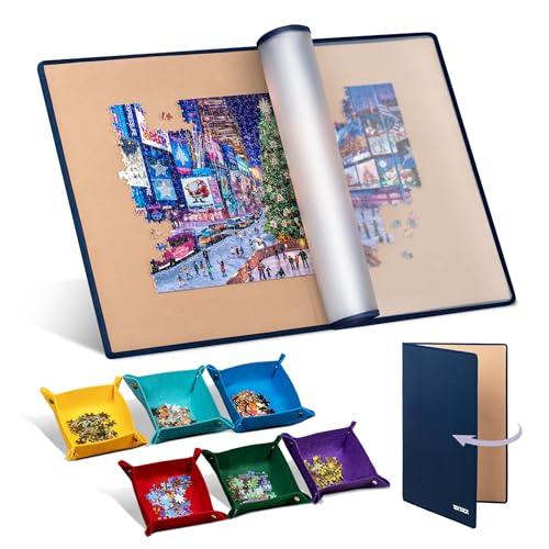 Tektalk Foldable Jigsaw Puzzle Board with 6 Color Sorting Trays Portable Puzzle Mat with Puzzle Dustproof Cover for Puzzle Storage Puzzle Saver, Non-Slip Surface, Up to 2000 Pieces - Khaki Tektalk Foldable Jigsaw Puzzle Board with 6 Color Sorting Trays Portable Puzzle Mat with Puzzle Dustproof Cover for Puzzle Storage Puzzle Saver, Non-Slip Surface, Up to 2000 Pieces - Khaki von Tektalk