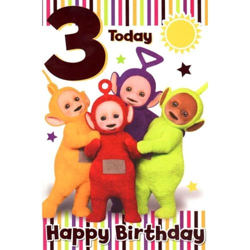 Teletubbies Alter 3 Geburtstagskarte von Teletubbies