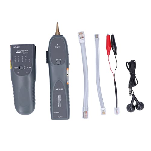 Telituny Professioneller Netzwerk Kabeltester, 2km Reichweite Leitungssucher mit Sender & Empfänger, RJ11/RJ45 Kompatibel, für Telefon/Netzwerk/Stromkabel Ortung, Adernprüfung & Telituny Professioneller Netzwerk Kabeltester, 2km Reichweite Leitungssucher mit Sender & Empfänger, RJ11/RJ45 Kompatibel, für Telefon/Netzwerk/Stromkabel Ortung, Adernprüfung & von Telituny