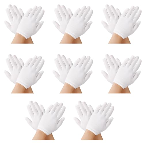 Telooco 8 Paar Kinder Partyhandschuhe Baumwolle Handschuhe Weiß Party Cosplay Kostüm Handschuhe Handgelenk Lang Kinderhandschuhe Formelle Uniform Kostümhandschuhe für Mädchen Jungen Telooco 8 Paar Kinder Partyhandschuhe Baumwolle Handschuhe Weiß Party Cosplay Kostüm Handschuhe Handgelenk Lang Kinderhandschuhe Formelle Uniform Kostümhandschuhe für Mädchen Jungen von Telooco