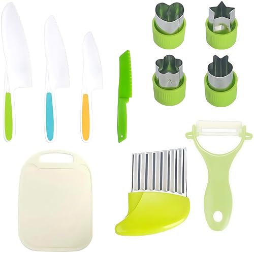 Kindermesser,11 teiliges kinder küchenset zum Schneiden und Kochen von Obst oder Gemüse Montessori Spielzeug für kindermesser ab 2 3 4 5 6 jahre (11 teiliges) Kindermesser,11 teiliges kinder küchenset zum Schneiden und Kochen von Obst oder Gemüse Montessori Spielzeug für kindermesser ab 2 3 4 5 6 jahre (11 teiliges) von Temesser