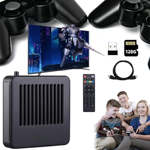 Retrowave G11 Pro Retro Spielekonsole für TV, 128GB 40000+ Spiele Retro Konsole Unterstützt 40+ Emulatoren, Spielekonsole für Fernseher mit Dual 2.4G Wireless Controllers von Temoo