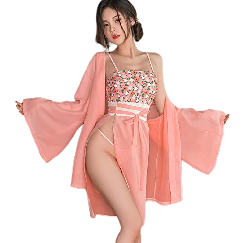 Temptshow Asiatische chinesische Geisha Cosplay Frauen chinesischen Stil Cheongsam Dessous Japanisches Anime Kostüm (rosa) von Temptshow