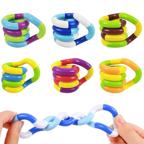 TenaLucy 6 Stücke Tangle Fidget Toy,Hand Tangles Spielzeug Hand Tangles Toy Fidget Toys Set Tangle Autismus Spielzeug Twister Fidget Toy,Stim Toys zur Stressabbau,für Kinder und Erwachsene von TenaLucy