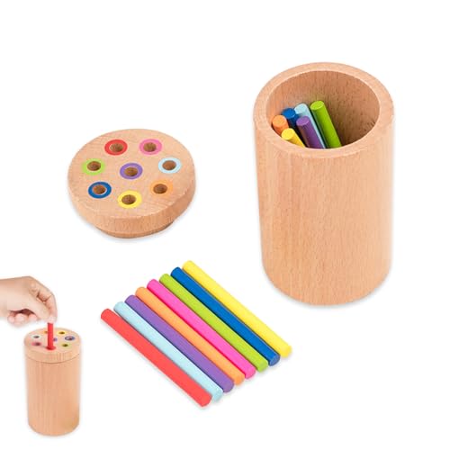 TenaLucy Montessori Spielzeug,Jouet Enfant 2 en 1 Jouets en Bois Enfants Jouets Montessori 1 An Jeu Montessori Jeux Montessori 1 2 3 An Montessori Spielzeug Ab 1 Jahr von TenaLucy