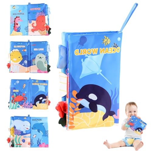 TenaLucy Stoffbuch Baby,Babybuch Knisterbuch Fühlbuch Bilderbuch Quiet Book Geschenk Early Education Spielzeug Kinderwagen Spielzeug Beißspielzeug,für Baby Spielzeug 6 Monate Jungen Mädchen(Ozean) TenaLucy Stoffbuch Baby,Babybuch Knisterbuch Fühlbuch Bilderbuch Quiet Book Geschenk Early Education Spielzeug Kinderwagen Spielzeug Beißspielzeug,für Baby Spielzeug 6 Monate Jungen Mädchen(Ozean) von TenaLucy
