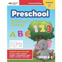 Jumbo ABC's & 123 Preschool Coloring Workbook: Ages 2 and up, Colors, Shapes, Numbers, Letters, Learn to Write the Alphabet (Essential Activity Book f von Tiny Alley Studio