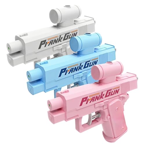2025 Trending Prank Water Gun - Two-Way Surprise Spray, Prank Squirt Gun for Adults & Teens - Office, School, Pool Pranks - Stress Relief Fun (White/Blue/Pink) von Tencipeda
