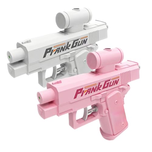 2025 Trending Prank Water Gun - Two-Way Surprise Spray, Prank Squirt Gun for Adults & Teens - Office, School, Pool Pranks - Stress Relief Fun (White/Pink) von Tencipeda
