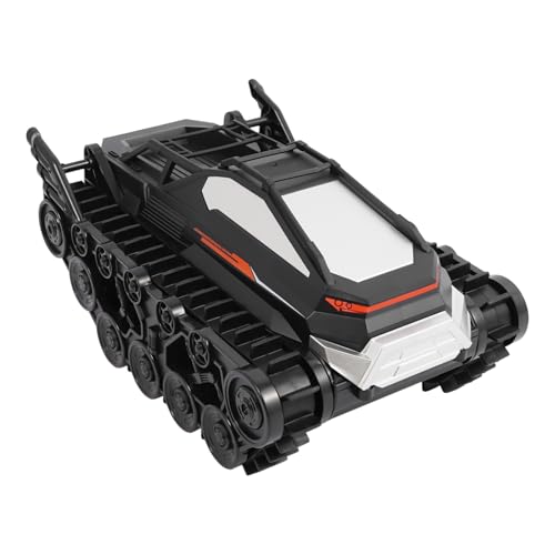 RC Panzer Auto, Amphibische Fernsteuerung Crawler 2.4Ghz All Terrain Off-Road 4WD Drifting Auto RC Stunt Wasserdicht Crawler Tank Wasser Spielzeug Geschenke (Silber, schwarz) von Tenddya