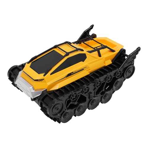 RC Panzer Auto, Amphibische Fernsteuerung Crawler 2.4Ghz All Terrain Off-Road 4WD Drifting Auto RC Stunt Wasserdicht Crawler Tank Wasser Spielzeug Geschenke (gelb, schwarz) von Tenddya