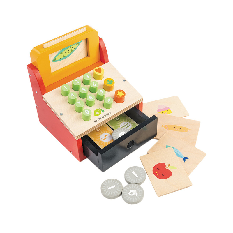 Kaufladen-Zubehör LADENKASSE mit Geld 20-teilig von Tender Leaf Toys