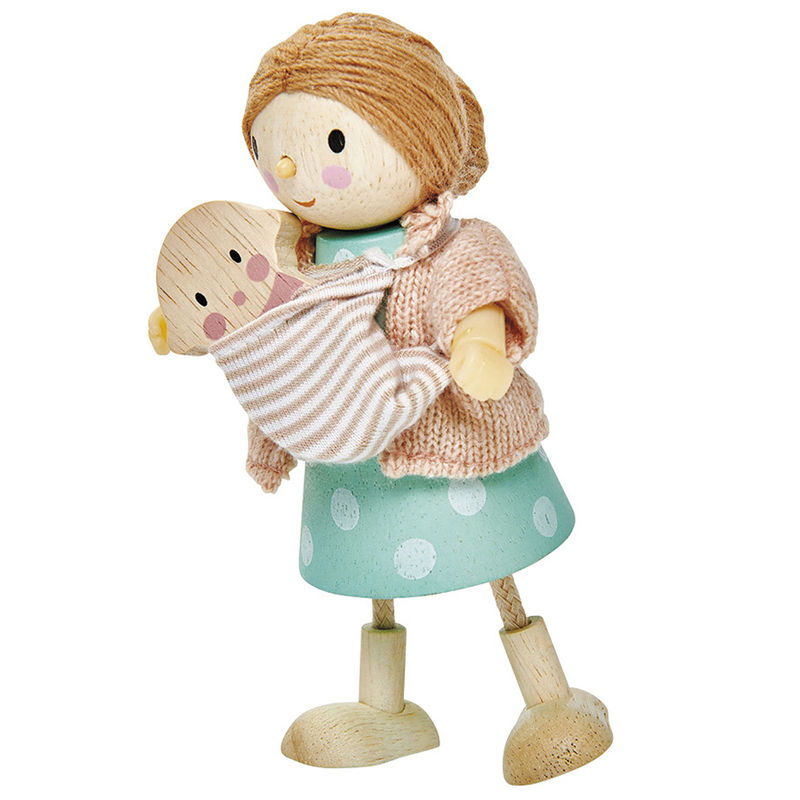 Puppenhaus-Figur MRS GOODWOOD MIT BABY von Tender Leaf Toys