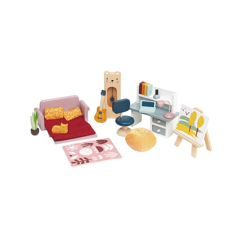 Puppenhaus-Möbel ARBEITSZIMMER 27-teilig von Tender Leaf Toys