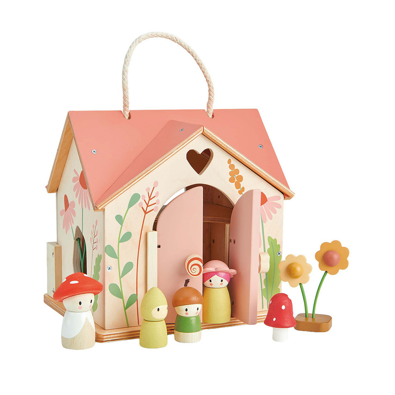 Puppenhaus VILLA ROSE (42x28x8) mit Zubehör von Tender Leaf Toys