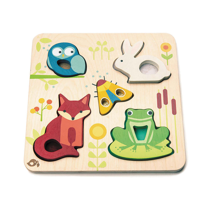 Puzzle TOUCH FEELY ANIMALS 5 Teile von Tender Leaf Toys