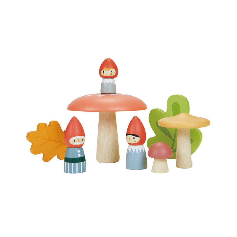 Spielfiguren-Set FAMILIE WALDZWERGE aus Holz von Tender Leaf Toys