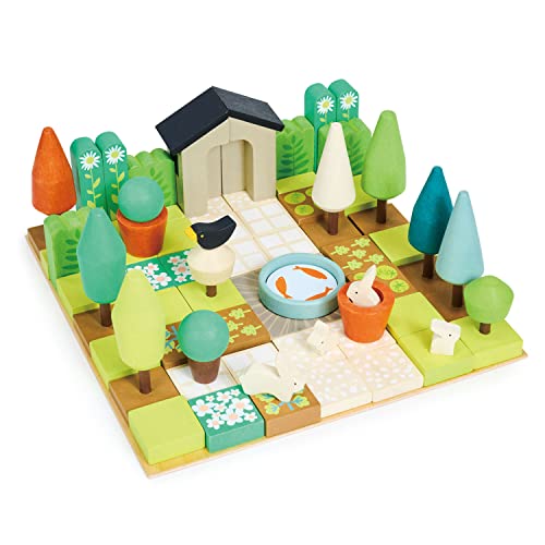 Tender Leaf Toys Little Garden Designer Montissori-Sortiertablett aus Holz mit offenen Enden für Kinder von Tender Leaf Toys