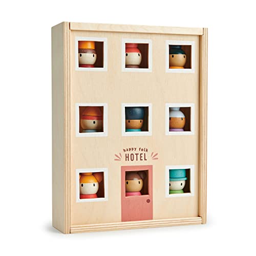 Tender Leaf Toys Montissori-Sortiertablett aus Holz mit offenem Ende für Kinder (Happy Hotel, Einheitsgröße) von Tender Leaf Toys