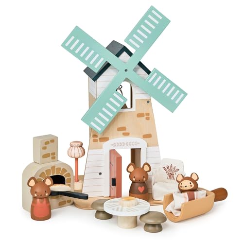 Tender Leaf Toys - Penny-Windmühle - Entzückende rotierende Windmühle aus Holz mit Familie von Spielzeugmäusen und Zubehör, fantasievolles Spiel - Kreatives Geschichtenerzählen entwickeln - Tender Leaf Toys - Penny-Windmühle - Entzückende rotierende Windmühle aus Holz mit Familie von Spielzeugmäusen und Zubehör, fantasievolles Spiel - Kreatives Geschichtenerzählen entwickeln - von Tender Leaf Toys