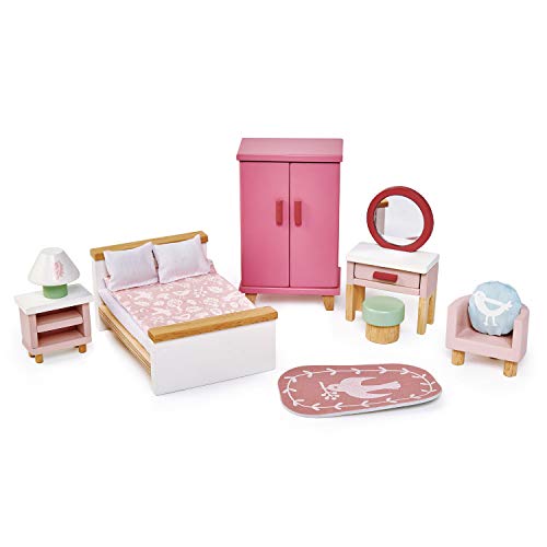 Tender Leaf Toys Schlafzimmer (Holzspielzeug, Material Holz, Kinderspielzeug, fördert die Feinmotorik, Bunt) 7508152 von Tender Leaf Toys