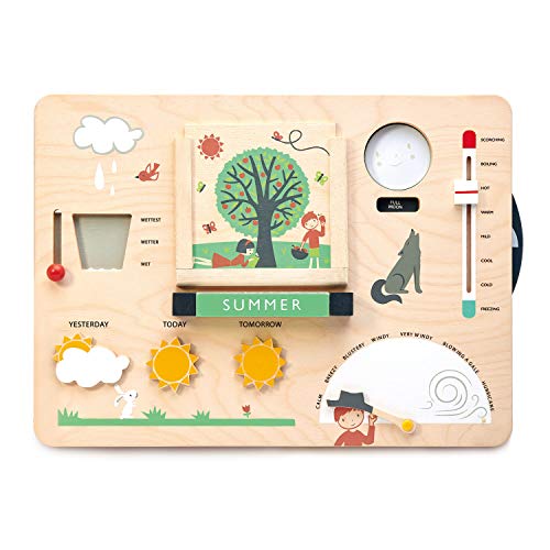 Tender Leaf Toys Wetteruhr Lernspielzeug mit magnetischem Zubehör und Aktivitäten- Lehren Sie Jahreszeiten, Temperatur und Neue Sprachfähigkeiten für Kinder ab 3 Jahren Tender Leaf Toys Wetteruhr Lernspielzeug mit magnetischem Zubehör und Aktivitäten- Lehren Sie Jahreszeiten, Temperatur und Neue Sprachfähigkeiten für Kinder ab 3 Jahren von Tender Leaf Toys