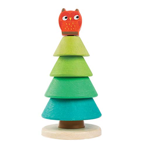 Tender Leafür erstes Alter: Tannenbaum, 9 x 9 x 18,5 cm, mit 7 Teilen, aus Holz, in Box 9,1 x 9,1 x 20,2 cm, 18 m +, TL8460 von Tender Leaf Toys