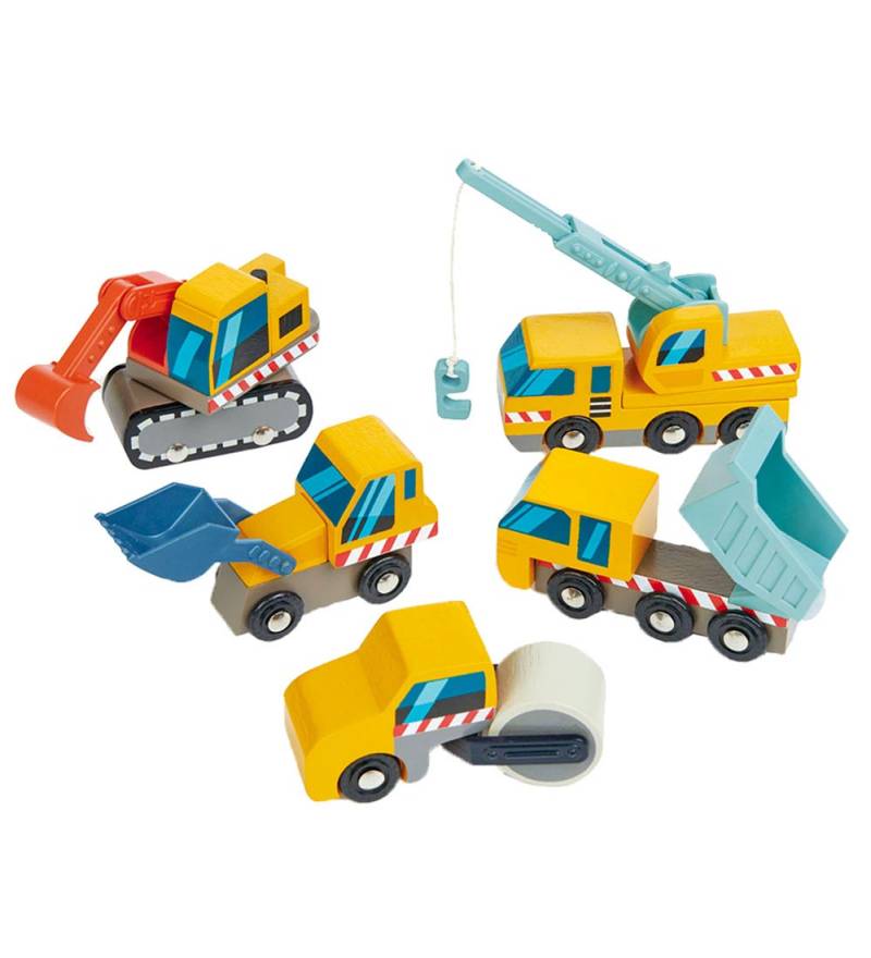 Tender Leaf Holzspielzeug - 5 Arbeitsfahrzeuge - Baustelle - Tender Leaf - One Size - Autos Tender Leaf Holzspielzeug - 5 Arbeitsfahrzeuge - Baustelle - Tender Leaf - One Size - Autos von Tender Leaf