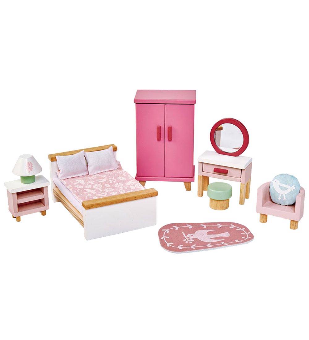 Tender Leaf Holzspielzeug - Puppenstubenmöbel - Schlafzimmer - Tender Leaf - One Size - Puppenzubehör Tender Leaf Holzspielzeug - Puppenstubenmöbel - Schlafzimmer - Tender Leaf - One Size - Puppenzubehör von Tender Leaf